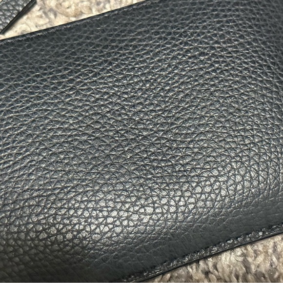 Tory Burch Black Walker Top Zip Card Case - Picture 6 of 8